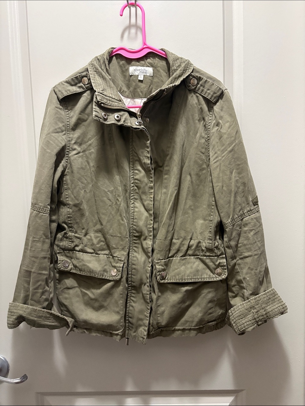 Charlotte Russe Olive Green Utility Jacket